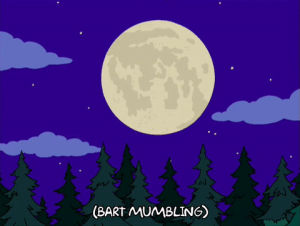 bart simpson,season 17,moon,episode 4,walk,forest,17x04,mumble