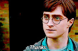 thanks,thankful,movies,reactions,harry potter,really,daniel radcliffe,chris columbus
