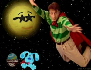 blues clues,nick jr,tv,90s,space,nickelodeon,outer space,steve burns