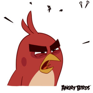 angry birds,shouting,angry birds movie,stickers,imessage,swearing,angry,red,mad,yelling,ios 10