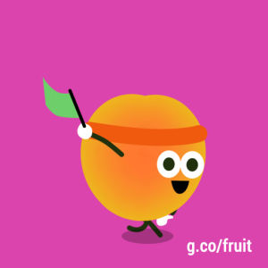 running,peach,google doodle,fruit games,google,excited