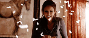 elena,love,happy,smile,excited,vampire diaries,yay,bonnie,jeremy,feathers,picoftheday