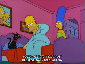 homer simpson,marge simpson,episode 18,upset,season 11,tired,bed,11x18,snowball v,8x14