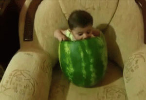 baby,eating,watermelon