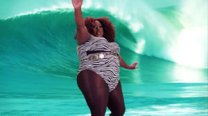 fat girl,fat woman,fun,having fun,funny,wave,fat,waves,surfing,surf,surfer,tide,tides,fat girl surfing