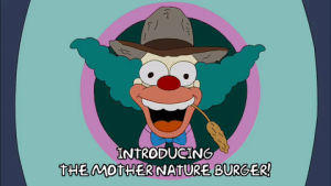food,episode 21,season 20,commercial,krusty the clown,hamburger,20x21