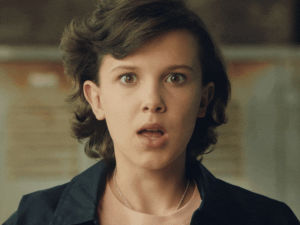 omg,wow,surprised,mind blown,amazed,millie bobby brown,reaction,converse,first day feels,knowledge,forever chuck