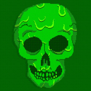 green,skull,pixels,slime,ooze