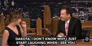 dakota johnson,comedy,laughing,celebs,giggling,laughing fit,giggle fit