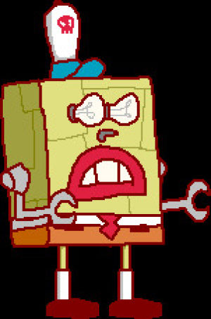 spongebob squarepants,mugen sprite,robot,claw arm,cartoons comics