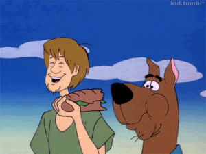 shaggy and scooby eating