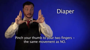 diaper,sign with robert,sign language,deaf,american sign language,swr