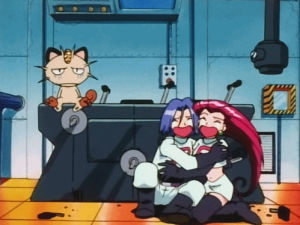 team rocket,anime,pokemon,meowth,s02e05