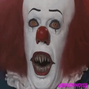 it,horror movies,pennywise the clown,evil clowns,horror,absurdnoise,90s horror,tim curry,1990s horror