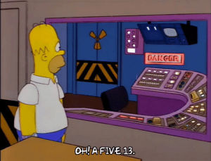 season 8,episode 23,8x23,nuclear accident,homer not worried,homer talking to grimes,nuclear plant control room,nuclear plant danger