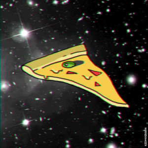 pizza,grunge,space,black,stars,background