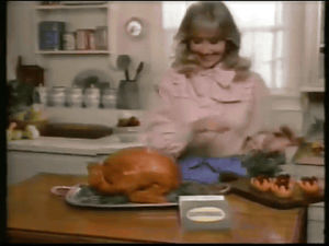 turkey,turkey day,thanksgiving dinner,vintage,commercial,thanksgiving,advertising,1985,butterball