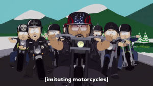 gang,fags,imitating,motorcycle