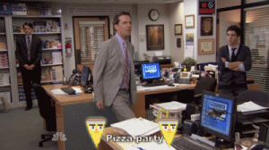 the office,ed helms,pizza,pizza party