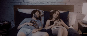 lil dicky,bed,pillow talking,couple