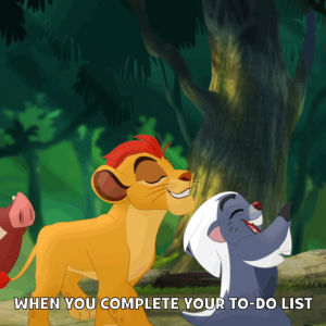 the lion king,finished,lion king,disney junior,to do list,disney,happy,excited,done,finished to do list,to do