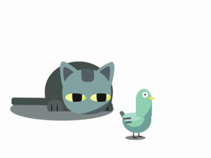 pigeon,animation,cat,bored,thursdaymood