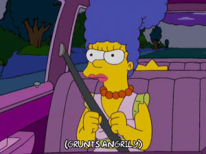 marge simpson,episode 3,angry,mad,season 20,driving,20x03