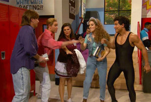 go team,kelly kapowski,high school,tiffani thiessen,reunion,90s,mario lopez,saved by the bell,tiffani amber thiessen,television,jimmy fallon,dancing with the stars,tonight show,throwback,tbt,im so excited