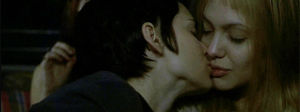 winona ryder,angelina jolie,girl interrupted,and remembered that this is one of my favorite kisses,i know its garbage quality,but i was watching this yesterday