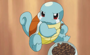 squirtle,pokemon,crying,eating,crying while eating,shame eating