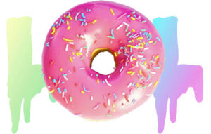 rainbow,transparent,food,pretty,idk,donut,sprinkle