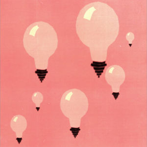 ideas,texture,illustration,pink,floating,lightbulbs
