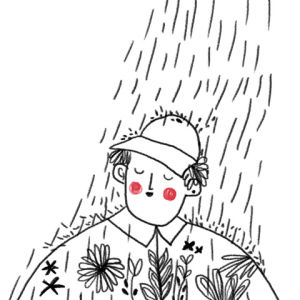 spring,enjoying rain,upside down,rainy season,illustration,summer,wet,raining,wrong move