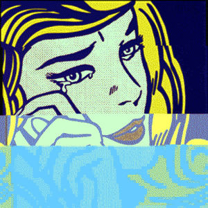 roy lichtenstein,glitch art,art,g1ft3d,pop art