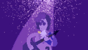prince,purple rain,music,animation,pixel art,guitar,after effects,motion design,rip prince