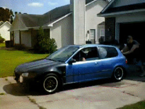honda civic,civic,crashing,motorsports,car,lucky,racer,save of the year,near misses,missed the joke,magnet,miss