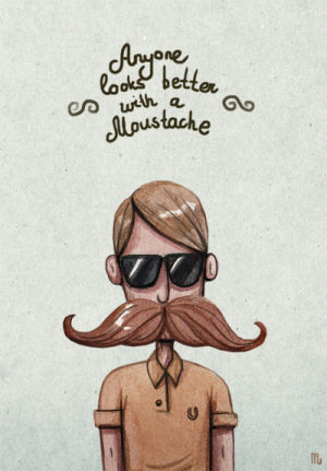moustache,illustration,artists on tumblr,movember