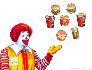 ronald mcdonald,fast food,mcdonalds,america,computer,art design