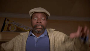happy gilmore,chubbs,chubbs peterson,scared,terrified,carl weathers,its happening