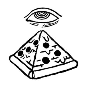 black and white,eye,pyramid,art,food,trippy,pizza,retro,indie,alternative