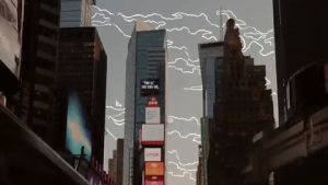 animation,music video,nyc,new york,ultra music,times square,perfect harmony,anti depressants