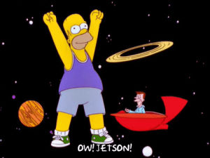 pain,hallucinating,homer simpson,space,season 12,episode 20,ouch,12x20,jetsons