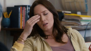 emily blunt,jet lag,exhausted,college,class,tired