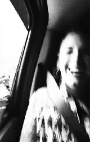 happy,black and white,smile,car,laugh