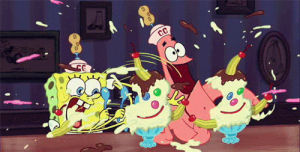 ice cream,spongebob,hungry,spongebob squarepants,patrick star