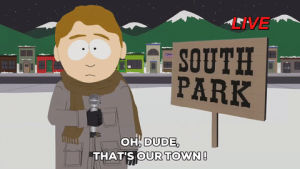south park,talking,reporter