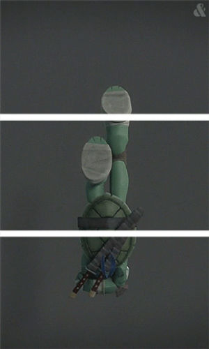 teenage mutant ninja turtles,3d,tmnt 2012,falling,tmnt,blue and red,andtheyregreen,please excuse my terrible mask