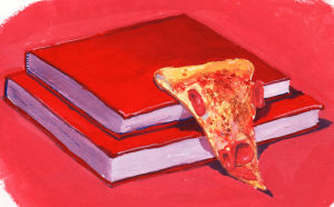 art,pizza,painting,gouache