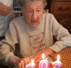 teeth,grandma,birthday,lose,candles,her,while,blowing