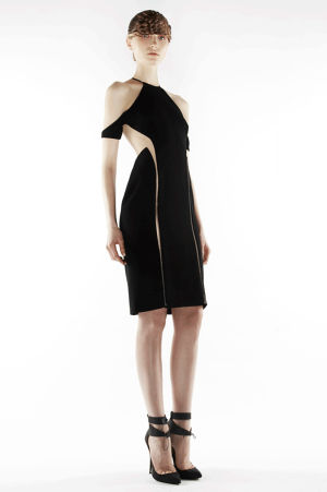 little black dress,lbd,fashion,fashgif,lfw,fall 2012,australian designer,dion lee,kanye west shoes